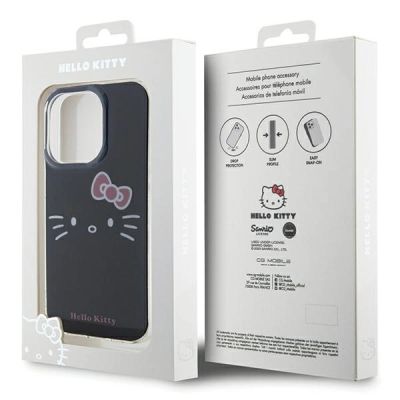 8. Hello Kitty IML Kitty Face Hülle für iPhone 15 Pro Max – Schwarz