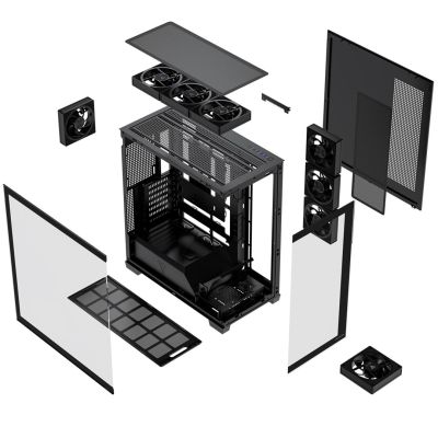 11. MODECOM VOLCANO STELLAR PLUS ARGB MIDI 8F SCHWARZES GEHÄUSE