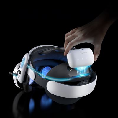 6. BoboVR S3 Pro Kopfband für Meta Quest 3 VR-Headset + B100 externer Akku – Schwarz und Weiß