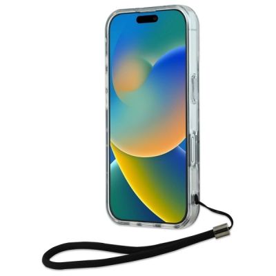 4. Karl Lagerfeld Zebra mit Kordelhülle für iPhone 16 Plus – Lila