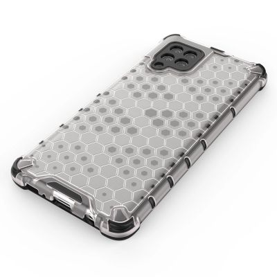 7. Honeycomb Handyhülle Schutzhülle mit TPU Rahmen für Samsung Galaxy A42 5G blau