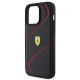 6. Ferrari Twist Metall-Logo-Hülle für iPhone 15 Pro Max – Schwarz