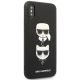 5. Karl Lagerfeld Saffiano Karl&Choupette Head Case für iPhone XS Max – Schwarz