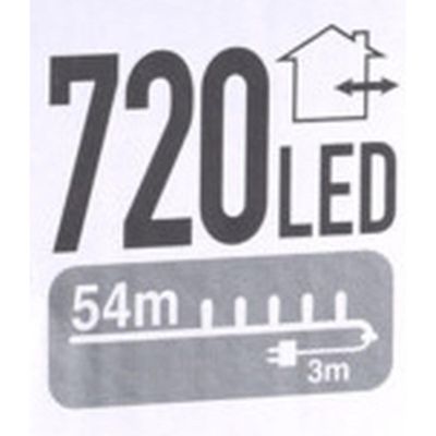 8. Weihnachtsbaumbeleuchtung, 720 LEDs, warmweiße Lichterkette