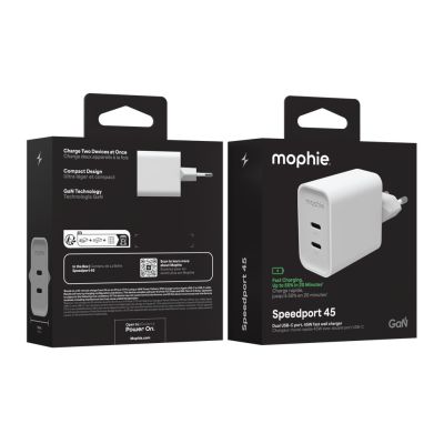 8. mophie Speedport 45 Universal White AC Schnellladung intern