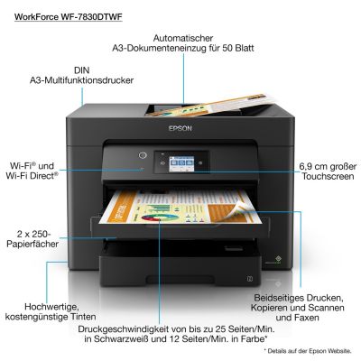 4. Epson WorkForce WF-7830DTWF Tintenstrahldrucker A3 4800 x 2400 DPI Wi-Fi