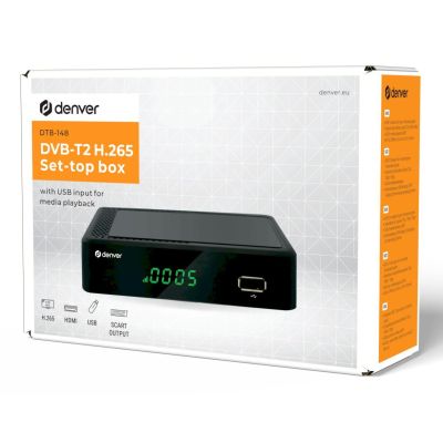 8. Denver DTB-148 Set-Top-Box (STB-Decoder) Ethernet (RJ-45), terrestrisch, Full HD, Schwarz