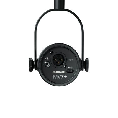 7. Shure MV7+-K – Voice-Over-/Voice-Mikrofon mit XLR-/USB-C-Anschluss, Schwarz
