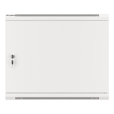 6. Rack-Einbauschrank, Wandmontage, 19" 9U, 600x450, grau, Metalltür, LANBERG (Flat Pack)