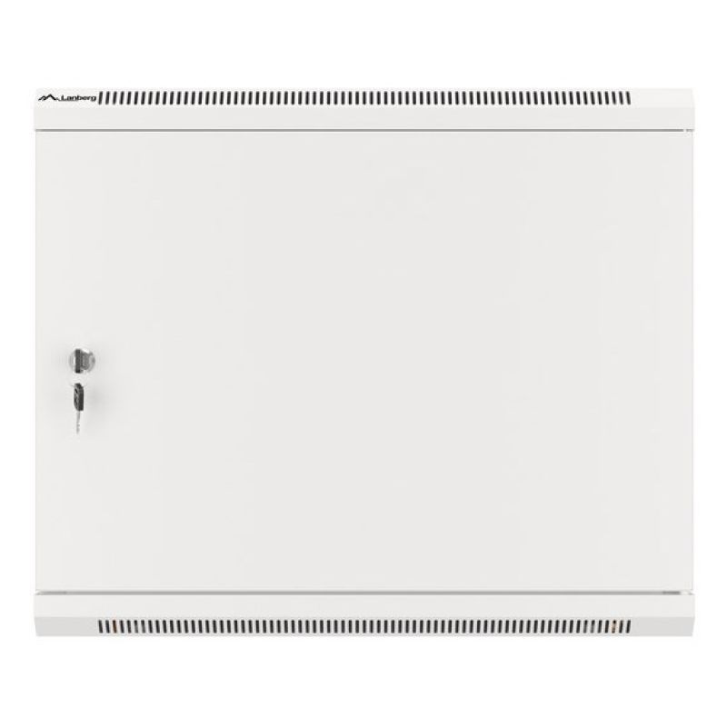 6. Rack-Einbauschrank, Wandmontage, 19" 9U, 600x450, grau, Metalltür, LANBERG (Flat Pack)