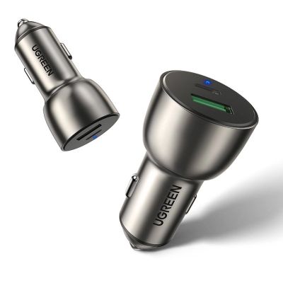 2. Ugreen Autoladegerät USB / USB Typ C Quick Charge 3.0 Power Delivery 36 W 3 A grau (CD213 60980)