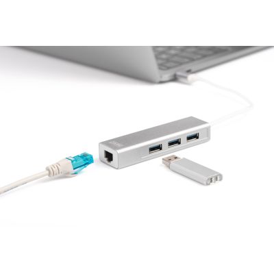 10. Digitus Hub USB 3.0 Typ-C™ mit Gigabit-Ethernet