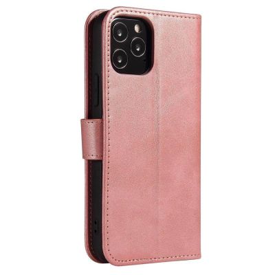 3. Magnethülle Elegante Hülle Flip Cover für Poco M4 Pro 5G Rosa