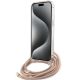 4. Guess Crossbody Cord 4G Print Hülle für iPhone 15 Pro – Rosa