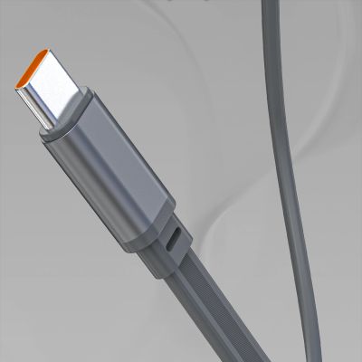 5. Dudao K31 Pro 45W 20000mAh Powerbank mit integriertem einziehbarem USB-C-Kabel - Grau