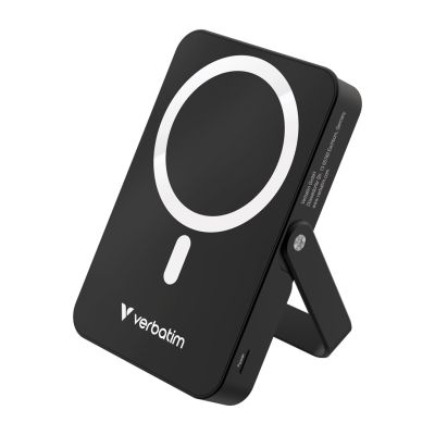 8. Verbatim Charge 'n' Go Magnetischer kabelloser Lithium-Polymer-Akku (LiPo) 10000 mAh, kabellos aufladbar, Schwarz