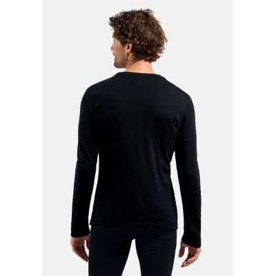 3. Odlo BL TOP Rundhals-Langarmshirt aus Merinowolle (260 g), Herren, Größe L, Schwarz