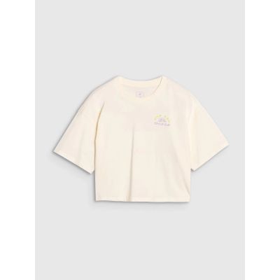 4. Oversize-Crop-Top-T-Shirt mit Aufdruck für Mädchen 4F 4FJWSS25TTSHF1868-11S