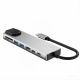 4. Tech-Protect HB09 USB-Hub 8-in-1 (USB-C + USB-A 3.0 + USB-C 3.0 + HDMI 4K 60Hz + SD/TF + PD 100W + RJ45 1000 MB/s) – Grau