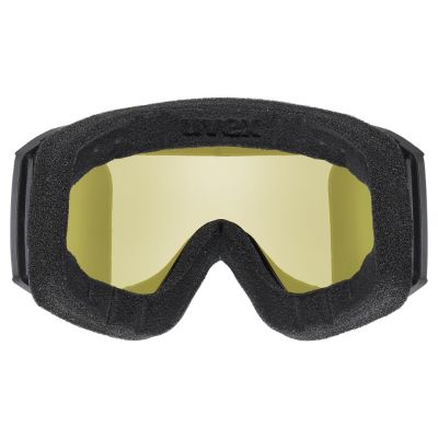 3. Uvex 5501822130 Skibrille Schwarz Unisex, verspiegelte zylindrische (flache) Scheibe