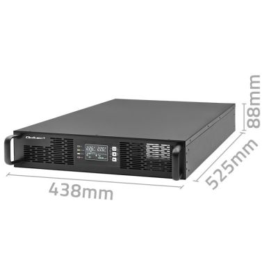 9. USV für Rack, 2,4 kVA, 2400 W, Leistungsfaktor 1,0, LCD-Display, Notstromversorgung, USB, Online-Anschluss
