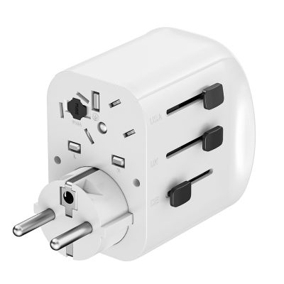 4. GEMBIRD UNIVERSAL-REISEADAPTER MIT ERDUNG 15 W, WEISS