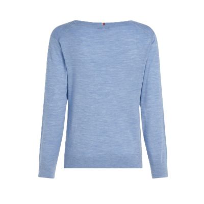 2. TOMMY HILFIGER DAMEN-MERINO-V-NK-PULLOVER