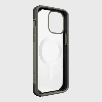 7. Raptic X-Doria Secure Case iPhone 14 Pro mit gepanzerter MagSafe-Hülle grün
