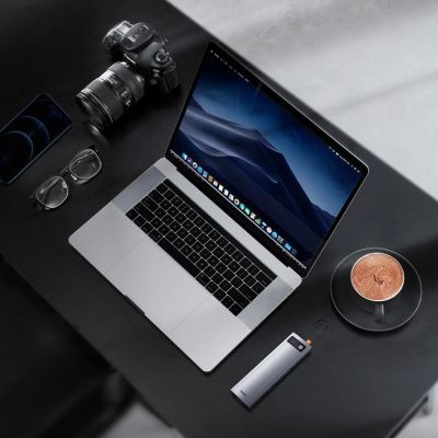 12. Baseus Metal Gleam 11in1 multifunktionaler USB Type C HUB - 3x USB 3.2 Gen 1 5Gbps / USB Type C PD 100W / 3,5 mm Miniklinke AUX / VGA Full HD 60Hz / 2x HDMI 4K 30Hz / TF- und SD-Kartenleser / RJ45 1Gbps grau (CAHUB -CT0G)