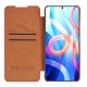 7. Nillkin Qin Case Schutzhülle für Xiaomi Redmi Note 11T 5G / Note 11S 5G / Note 11 5G (China) / Poco M4 Pro 5G, Kamera-Abdeckung, Holster-Abdeckung, Klapphülle, Braun