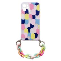 Color Chain Case Gel flexible elastische Hülle mit Kettenanhänger für iPhone 13 mini mehrfarbig (1)