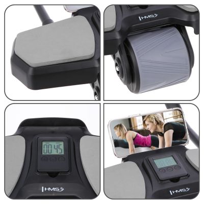 15. KA10 SCHWARZES ABS-RAD AUTOMATIKRAD ZUM TRAINING DER BAUCHMUSKEL MIT UNTERSTÜTZUNG