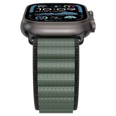 7. Armband Spigen WBF1 Armband für Apple Watch 44 / 45 / 46 / 49 mm - Schwarz und Grün
