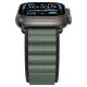 7. Armband Spigen WBF1 Armband für Apple Watch 44 / 45 / 46 / 49 mm - Schwarz und Grün