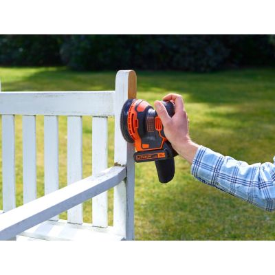 7. Black & Decker BDCROS18N-XJ Exzenterschleifer, 12000 U/min, Schwarz, Orange
