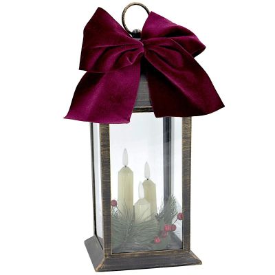 2. LED-Adventslaterne, 30 cm, 3 Kerzen