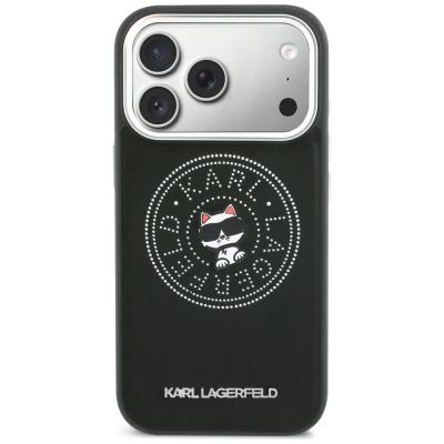 3. Karl Lagerfeld Point & Choupette Sketch MagSafe Hülle für iPhone 17 Pro - Schwarz