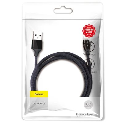 16. Baseus Yiven USB / Lightning Ladekabel Datenkabel Textilkabel Gewebekabel 1,8M schwarz (CALYW-A01)