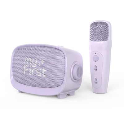 2. myFirst Voice 2 - Karaoke-Set für Kinder - Mikrofon und drahtloser Lautsprecher mit Klangveränderungseffekten (lila)