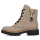 3. Gefütterte Damen-Ankle-Boots, Hahnentrittmuster, Beige, Rieker 72617-60