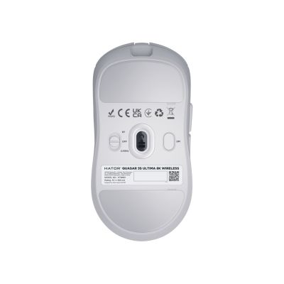 6. HATOR Quasar 3S Ultima 8K Kabellose Gaming-Maus, Rechtshänder, RF-Funk + Bluetooth + USB Typ-C, Optischer Sensor, 30000 DPI