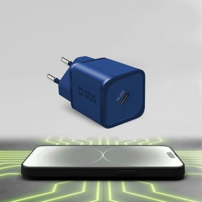 5. SBS TETRGAN1C20B 20-W-GaN-Netzwerkladegerät mit Power Delivery – blau