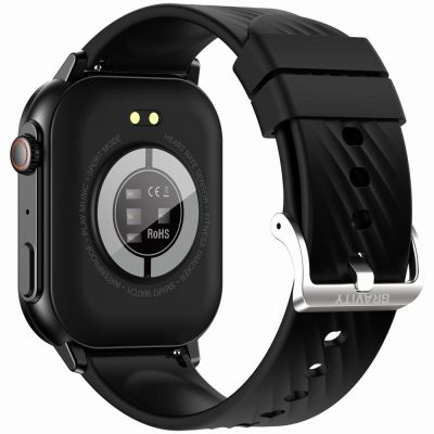 8. Smartwatch Gravity GT15-1 Schwarzes Silikonarmband + Schwarzes Armband