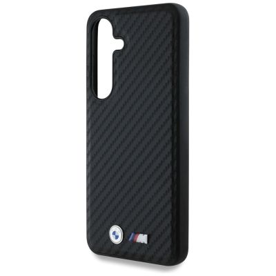 6. BMW Leder Carbon MagSafe Case für Samsung Galaxy S25 - Schwarz