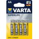 VARTA Superlife R6 AA Zink-Kohle-Batteriepack (Zn-C; x 4)
