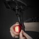 3. Rockbros Q2S LED-Fahrradrücklicht mit Smart Stop System + USB-C - USB-A Kabel - Schwarz