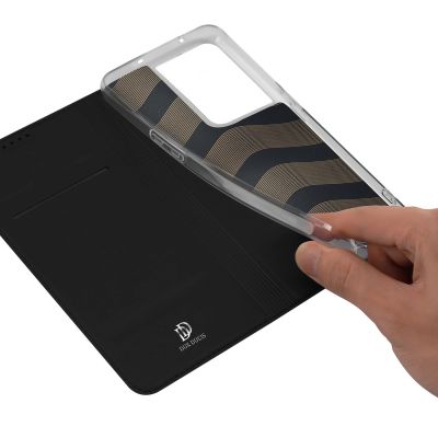 8. Dux Ducis Skin Pro Hülle für Oppo Reno 8 Pro Flip Cover Card Wallet Stand schwarz