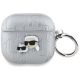 Karl Lagerfeld -Monogramm Karl & Choupette Head Case für AirPods 4 - Silber