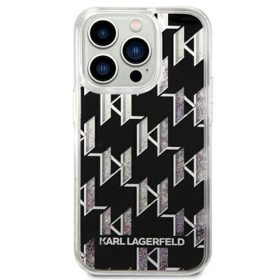 3. Karl Lagerfeld KLHCP14XLMNMK iPhone 14 Pro Max 6,7" Hardcase schwarz / schwarz Liquid Glitter Monogram