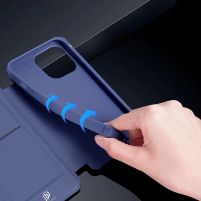 11. DUX DUCIS Skin X Holster Flip Cover für iPhone 13 Pro blau